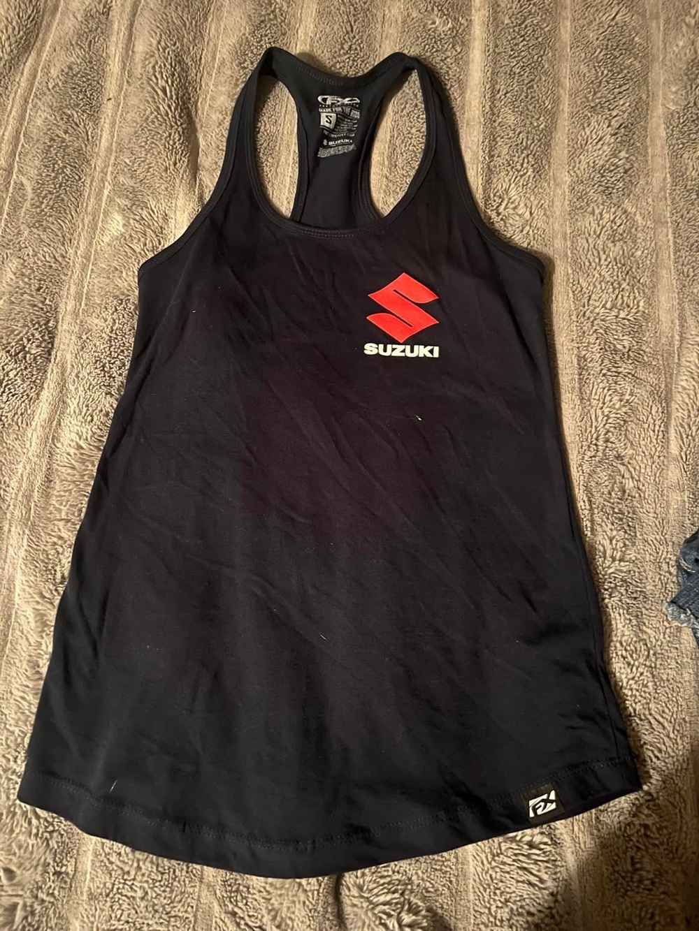 Suzuki tank, navy blue. Small. Worn once.